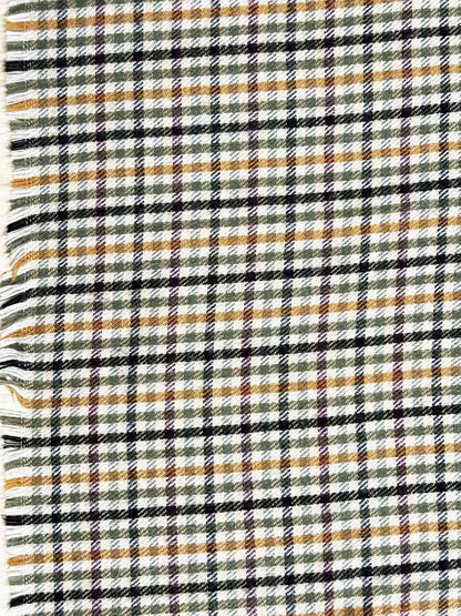 vintage soft check fringe scarf - good market thrift store