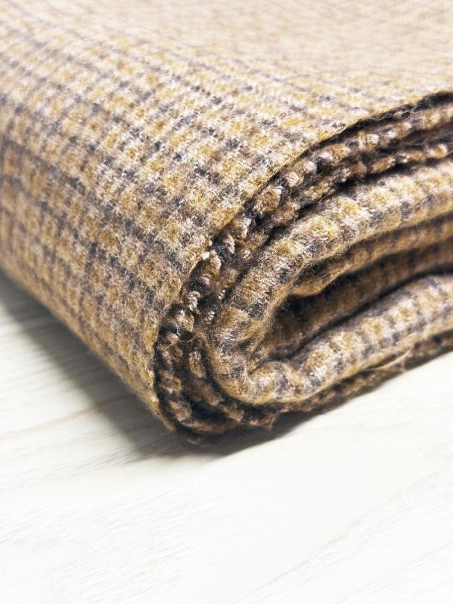 vintage soft check fringe scarf - good market thrift store