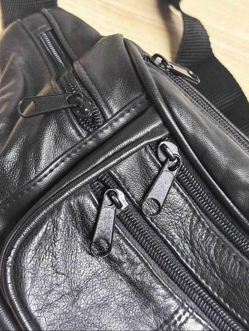 vintage soft leather belt bag - good market thrift store