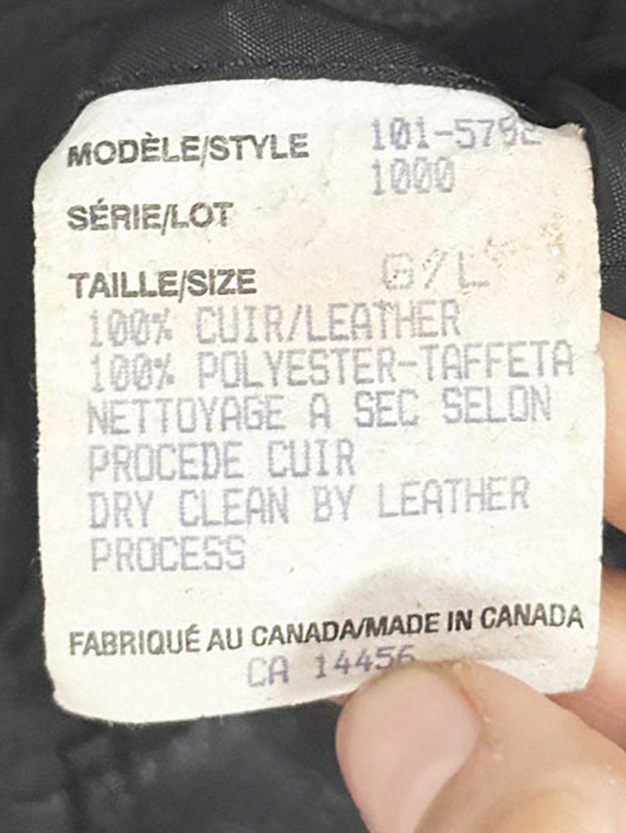 vintage soft leather full zip moto jacket | made in Canada - good market thrift store