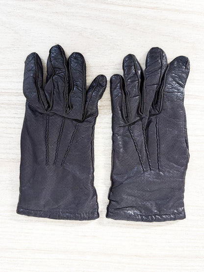 vintage soft leather gloves | 100% wool lining - good market thrift store