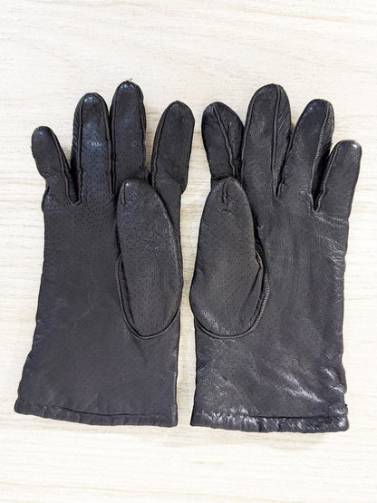 vintage soft leather gloves | 100% wool lining - good market thrift store