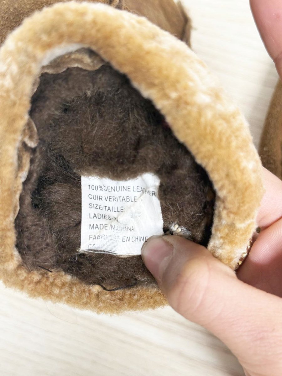 vintage soft leather sheepskin mittens - good market thrift store