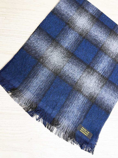 vintage soft tartan fringe scarf | made in West Germany - good market thrift store