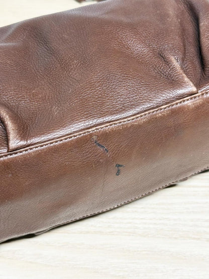 vintage soprano leather ruched shoulder bag - good market thrift store