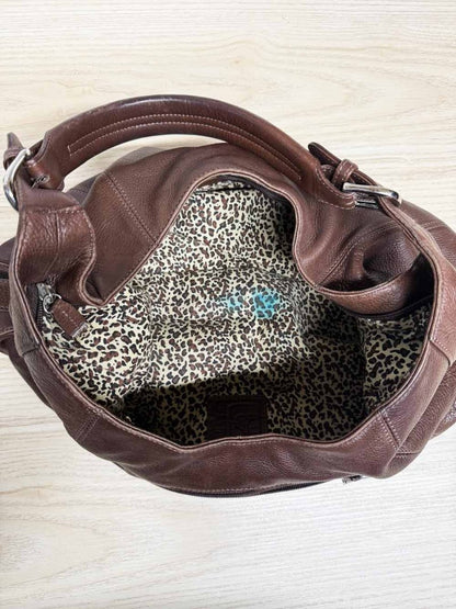 vintage soprano leather ruched shoulder bag - good market thrift store