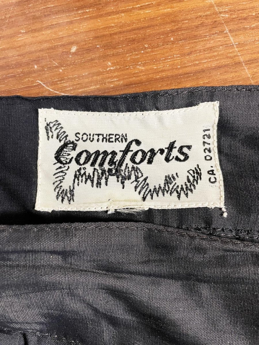 vintage southern comforts pleated lace trim full button maxi skirt - good market thrift store