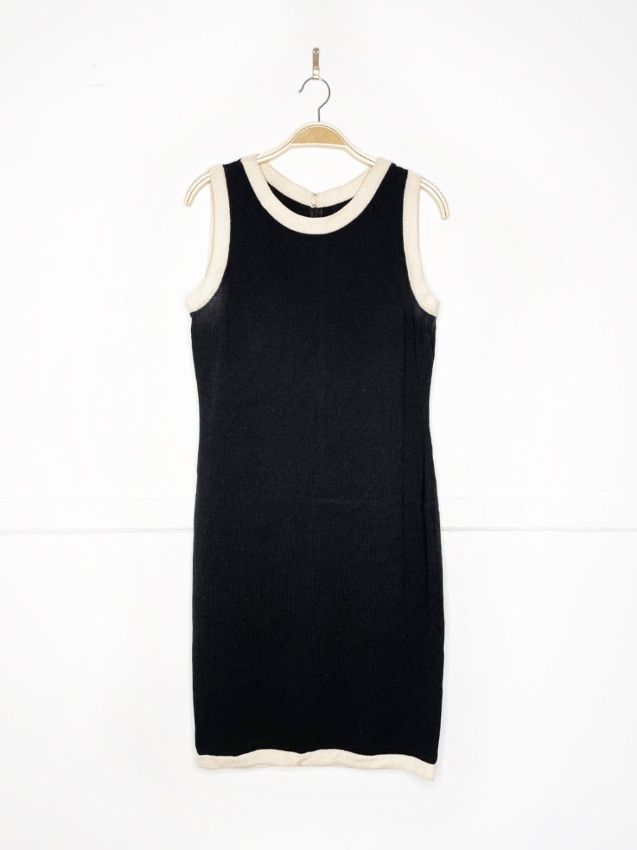 vintage st john wool sleeveless knit dress | made in USA - good market thrift store