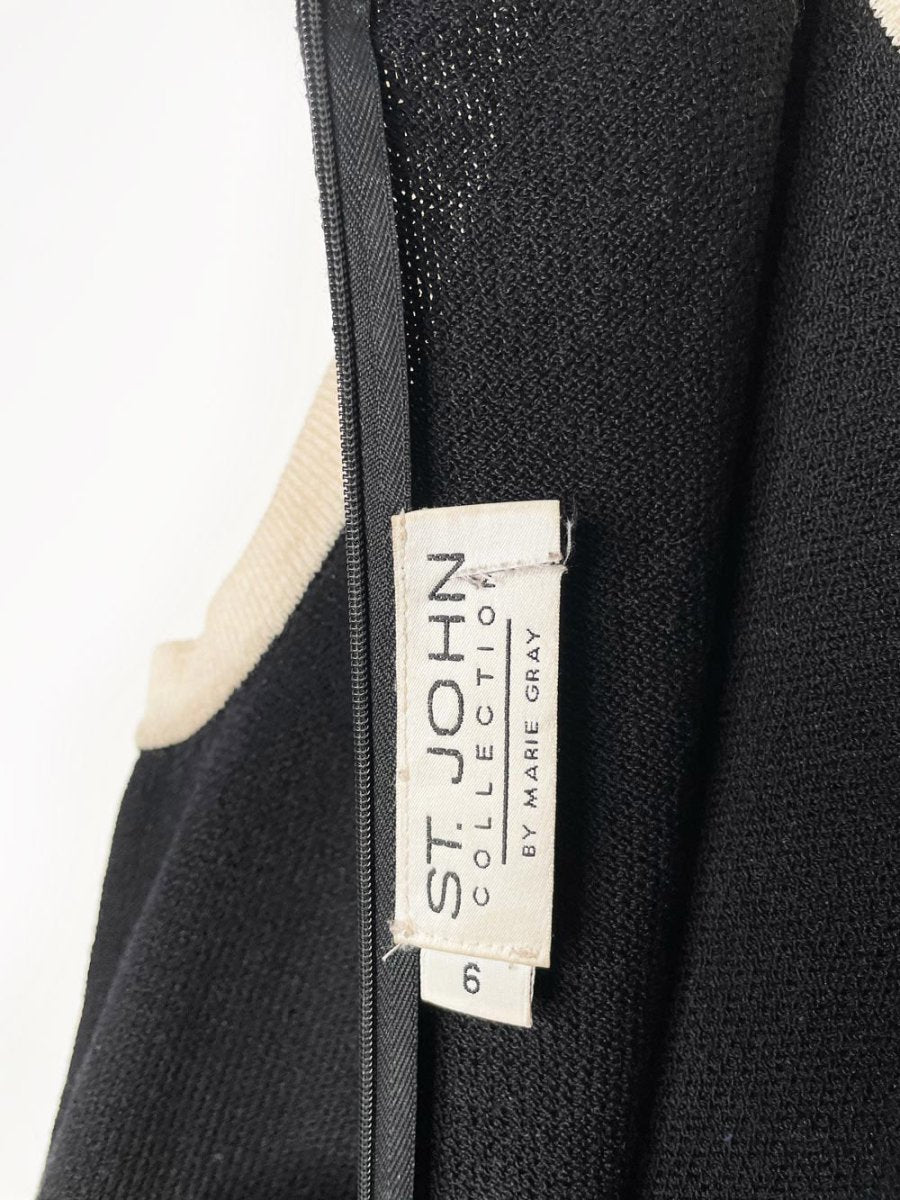 vintage st john wool sleeveless knit dress | made in USA - good market thrift store