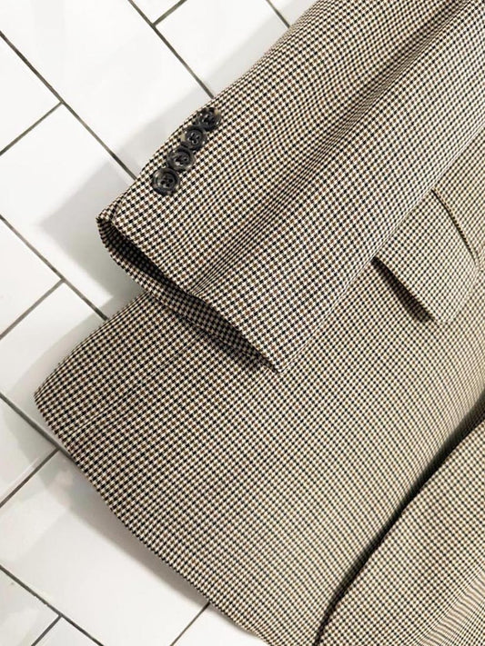 vintage stafford 100% wool houndstooth blazer - good market thrift store