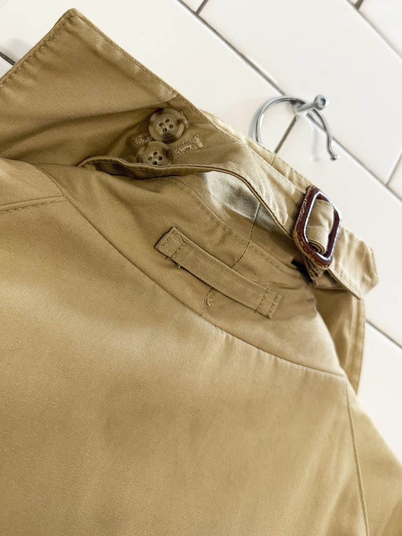 vintage stafford double breasted belted trench coat | wool - blend removable lining - good market thrift store
