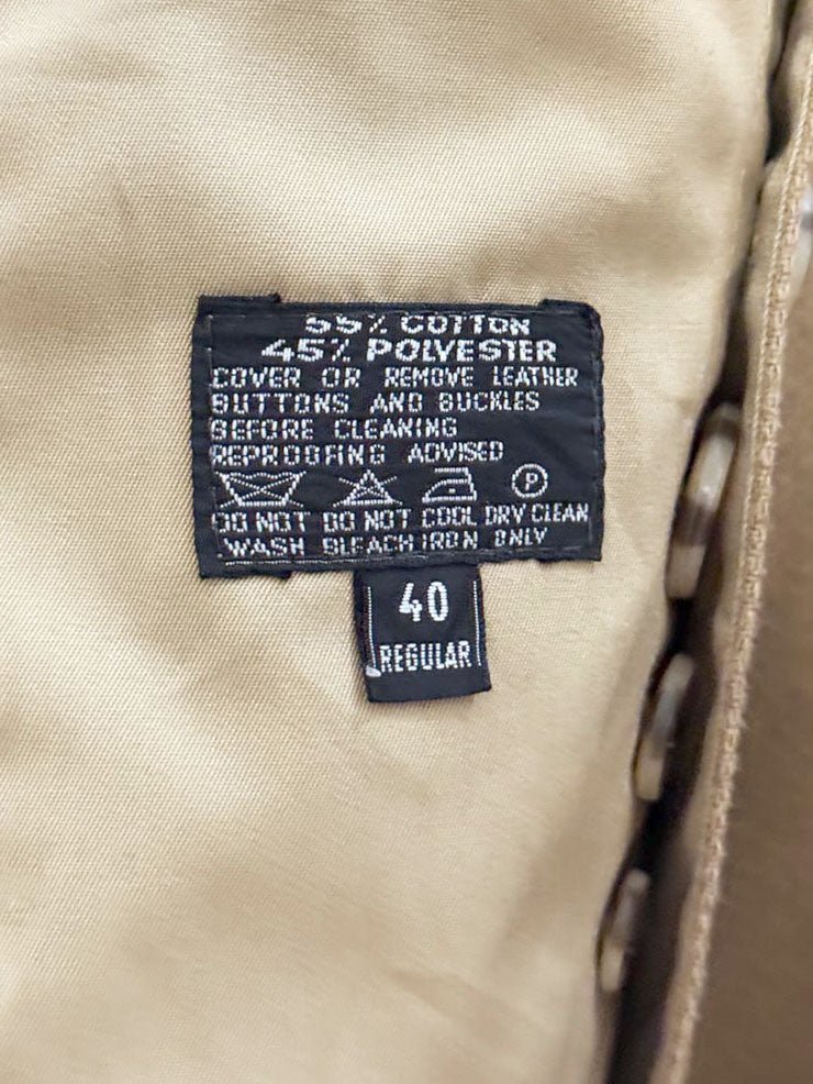 vintage stafford double breasted belted trench coat | wool - blend removable lining - good market thrift store