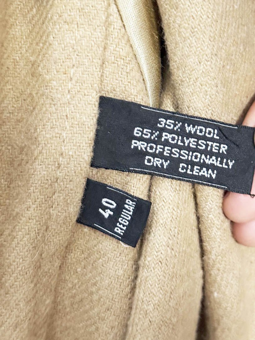 vintage stafford double breasted belted trench coat | wool - blend removable lining - good market thrift store