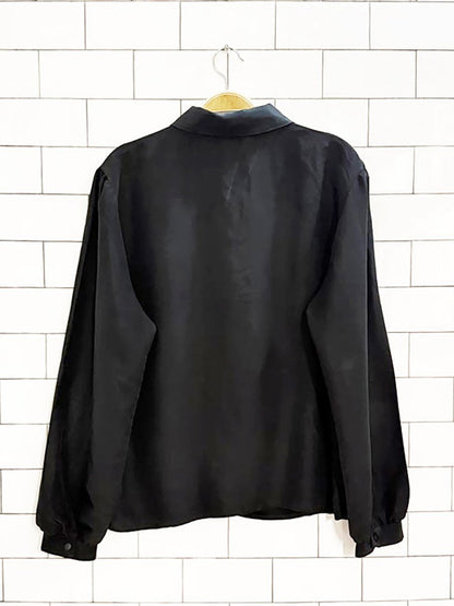 vintage style rite blouse full button poly blouse | made in Canada - good market thrift store