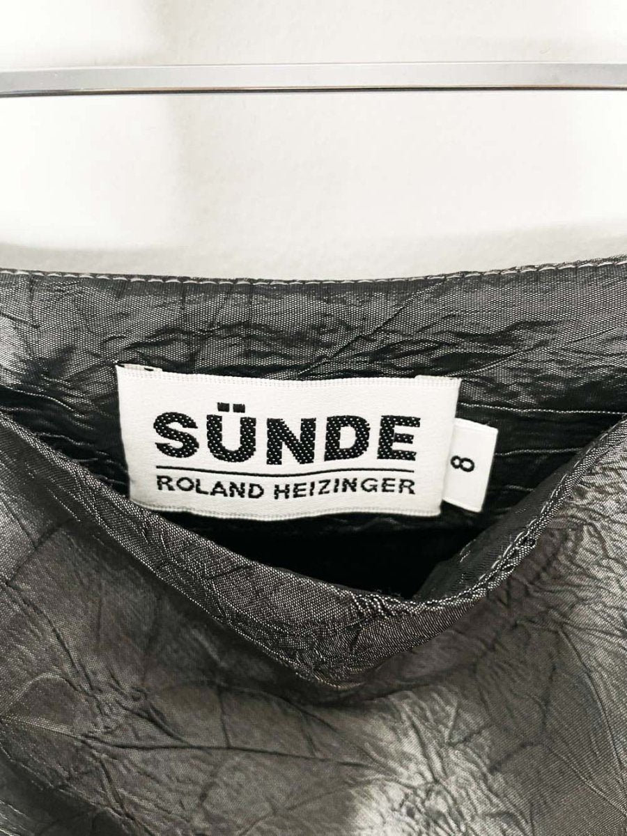 vintage sünde crinkle metallic maxi skirt | roland heizinger - good market thrift store