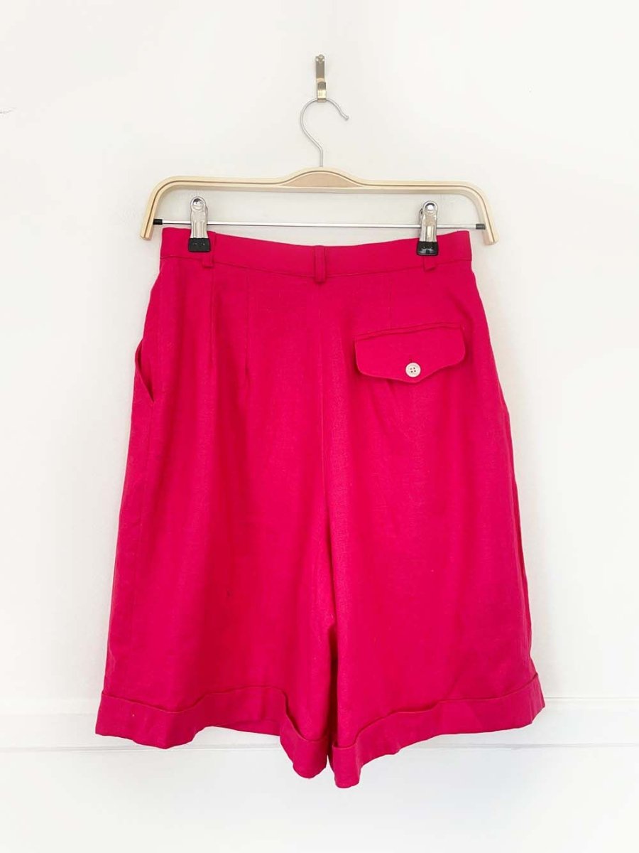 vintage talbots 100% linen high rise pleated trouser shorts - good market thrift store