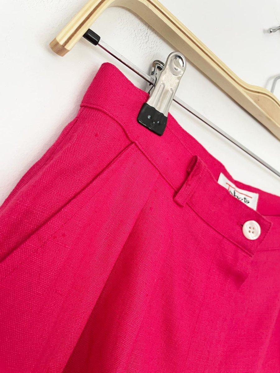vintage talbots 100% linen high rise pleated trouser shorts - good market thrift store