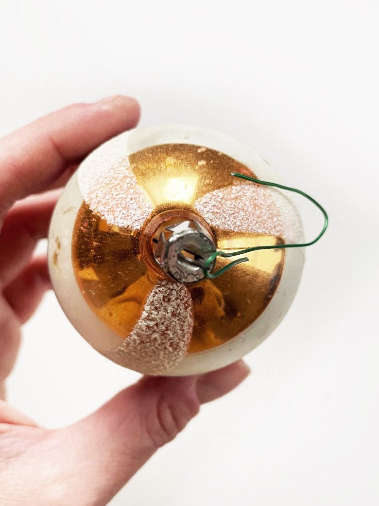 vintage tear drop glass ball ornament - good market thrift store