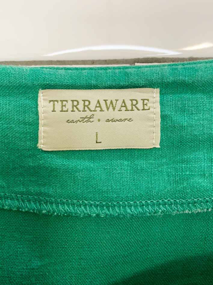 vintage terraware earth aware linen-blend asymmetrical maxi skirt - good market thrift store