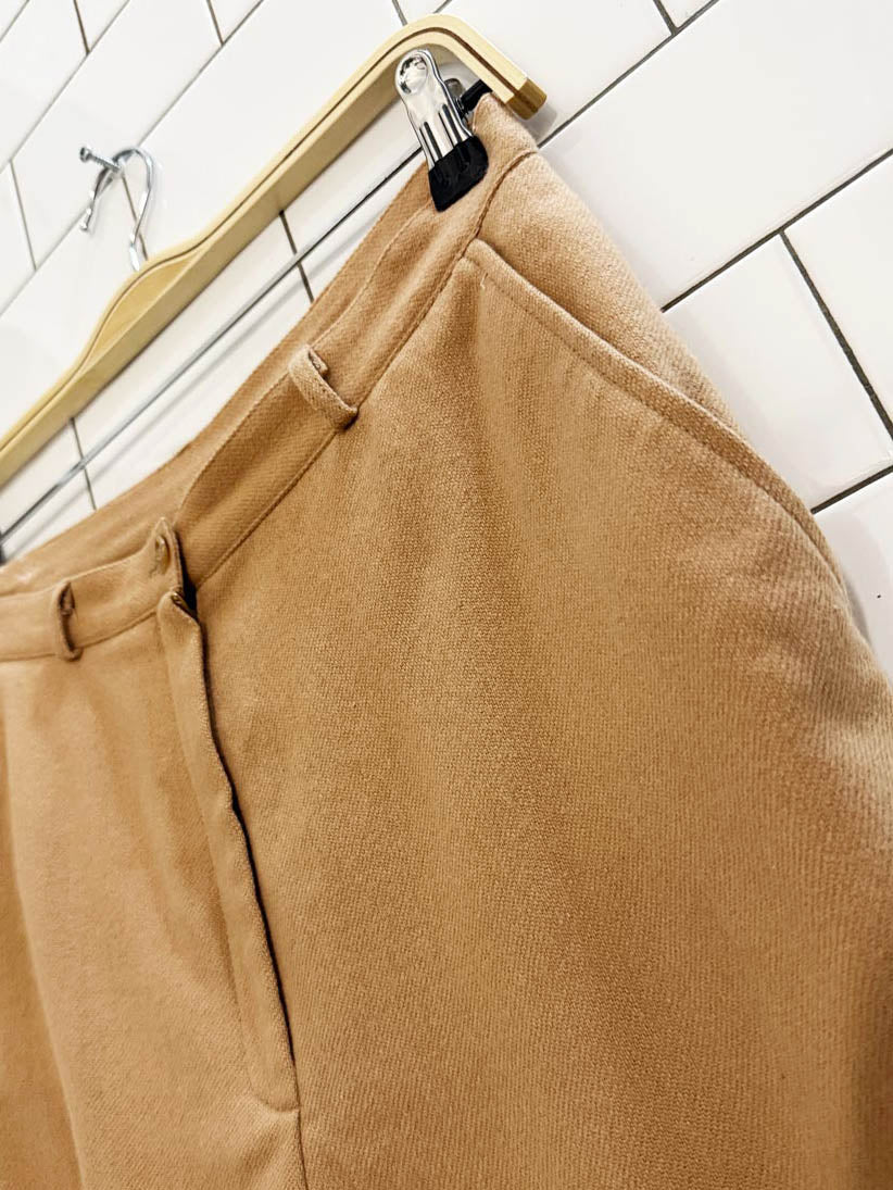 vintage the villager wool - blend flat front straight leg trousers | lined - good market thrift store