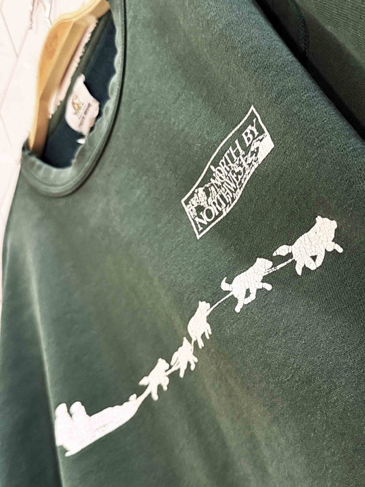 vintage tiger brand dogsled sweatshirt | north by northwest | made in Canada - good market thrift store