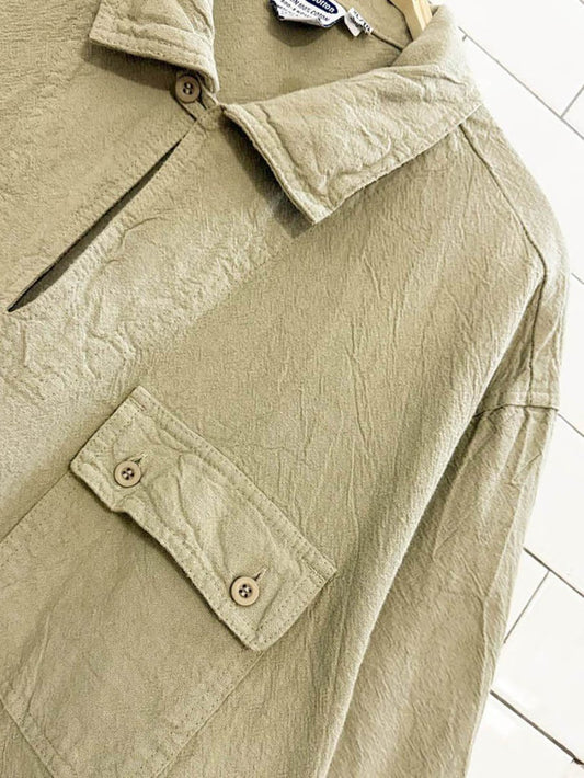 vintage tilley cotton naturals 1/4 button shirt | made in Canada - good market thrift store
