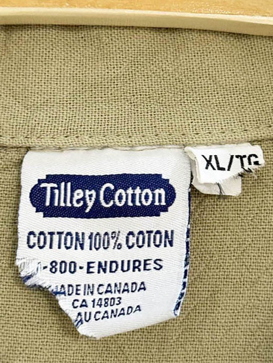 vintage tilley cotton naturals 1/4 button shirt | made in Canada - good market thrift store