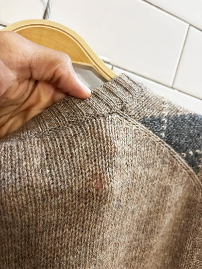 vintage tiptop 100% wool argyle knit sweater vest | club international - good market thrift store