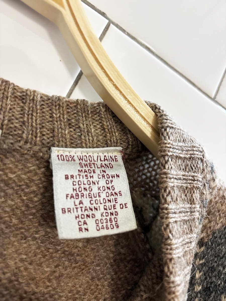 vintage tiptop 100% wool argyle knit sweater vest | club international - good market thrift store