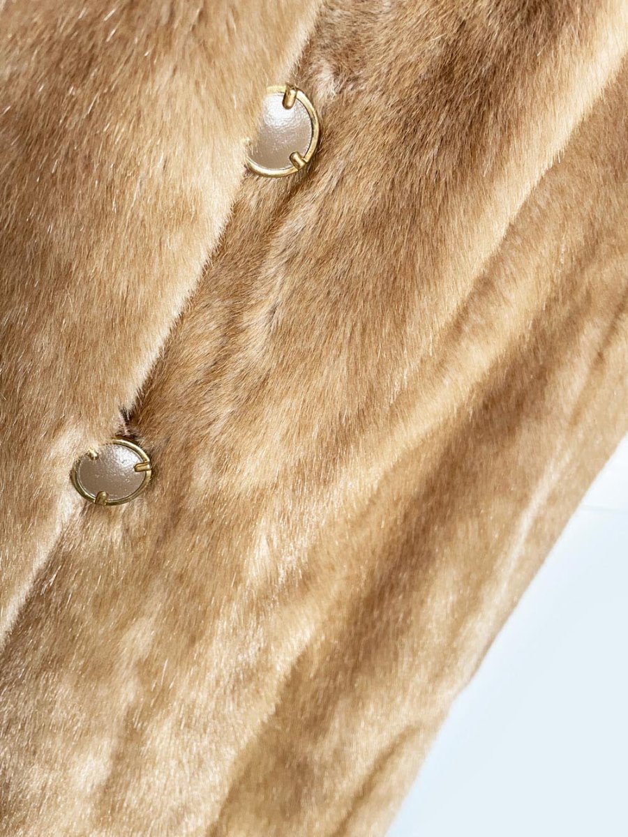 vintage tissavel france faux fur mink jacket - good market thrift store