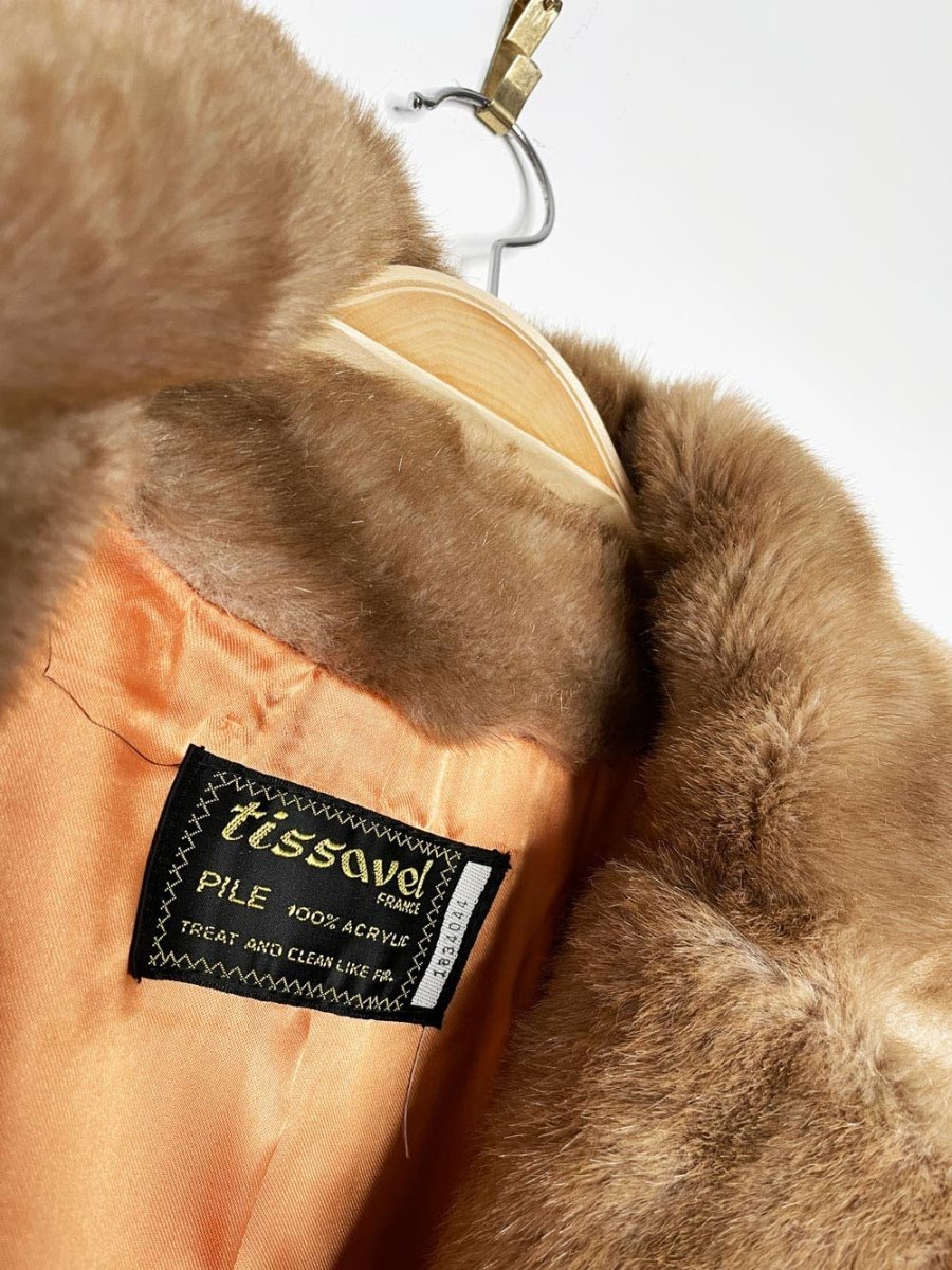 vintage tissavel france faux fur mink jacket - good market thrift store