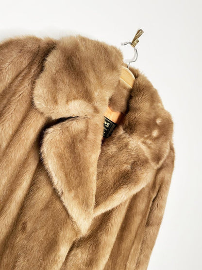 vintage tissavel france faux fur mink jacket - good market thrift store