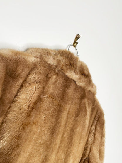 vintage tissavel france faux fur mink jacket - good market thrift store