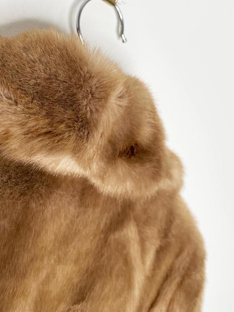 vintage tissavel france faux fur mink jacket - good market thrift store