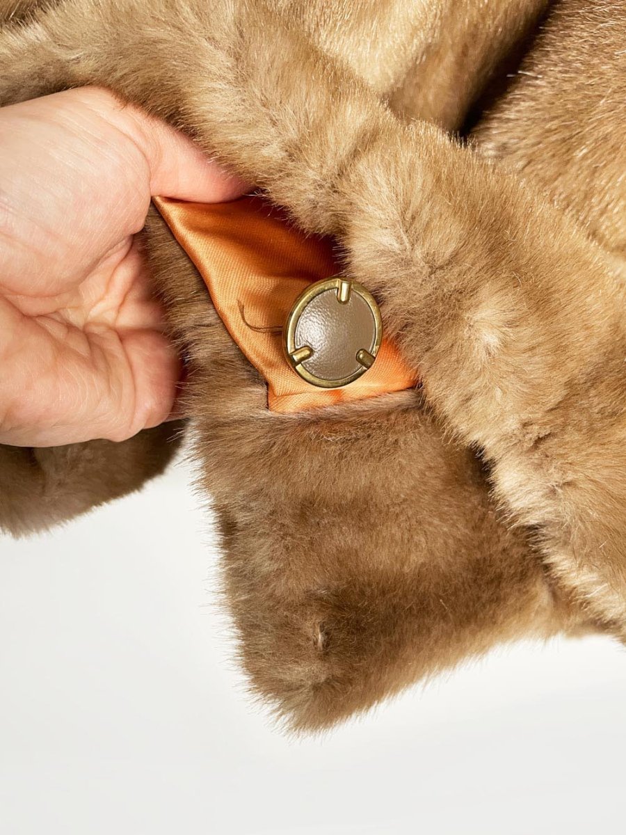 vintage tissavel france faux fur mink jacket - good market thrift store