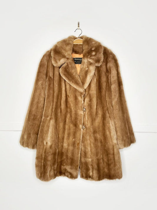 vintage tissavel france faux fur mink jacket - good market thrift store