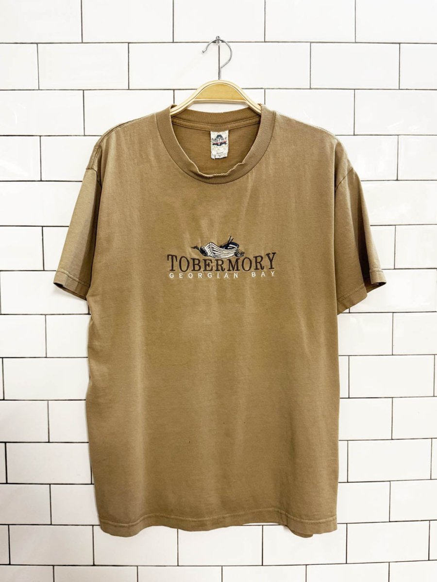 vintage tobermory georgian bay embroidered tee - good market thrift store