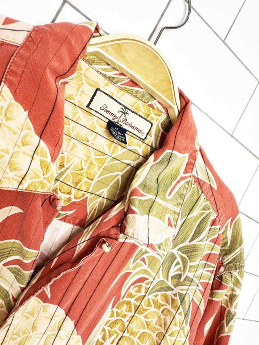 vintage tommy bahama 100% silk full button cabana shirt - good market thrift store