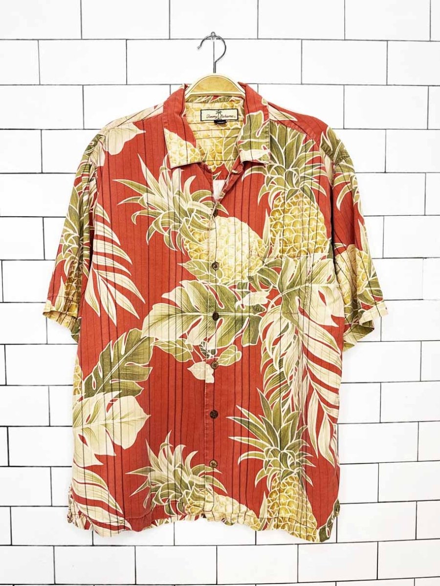 vintage tommy bahama 100% silk full button cabana shirt - good market thrift store
