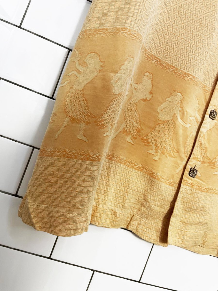 vintage tommy bahama 100% silk hula dancer full cabana button shirt - good market thrift store