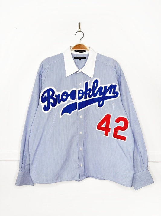 vintage tommy hilfiger x brooklyn NY sporty prep cropped shirt | rework - good market thrift store