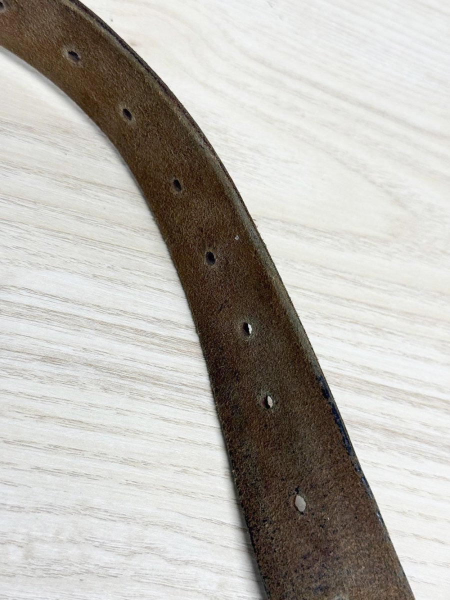 vintage tooled leather belt - good market thrift store