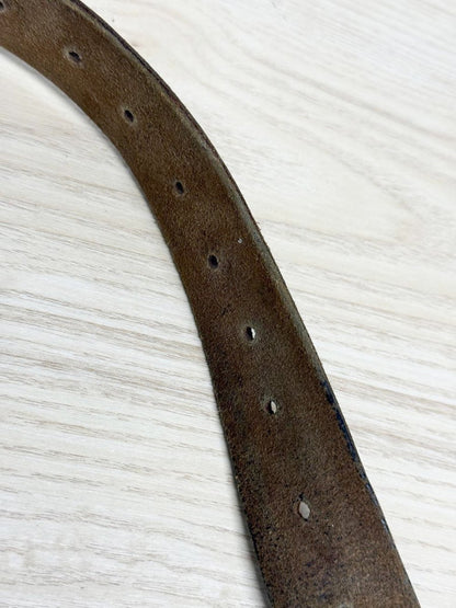 vintage tooled leather belt - good market thrift store