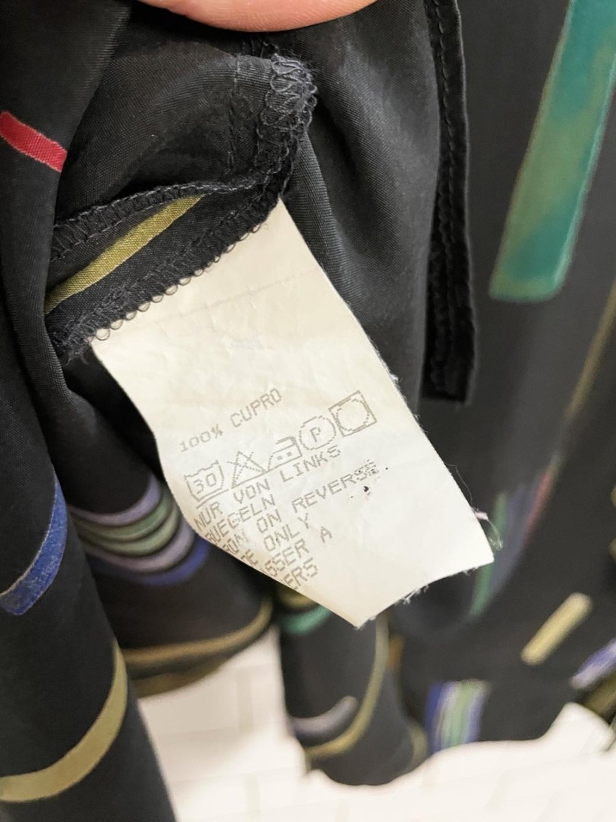 vintage tru abstract button down shirt | shell buttons - good market thrift store