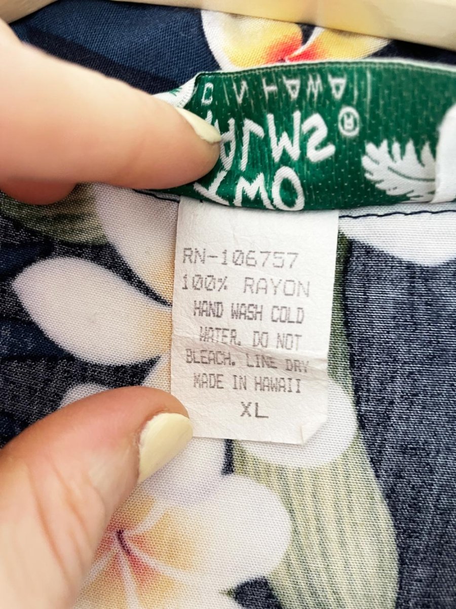 vintage two palms hawaiian full button resort shirt | made in USA - good market thrift store