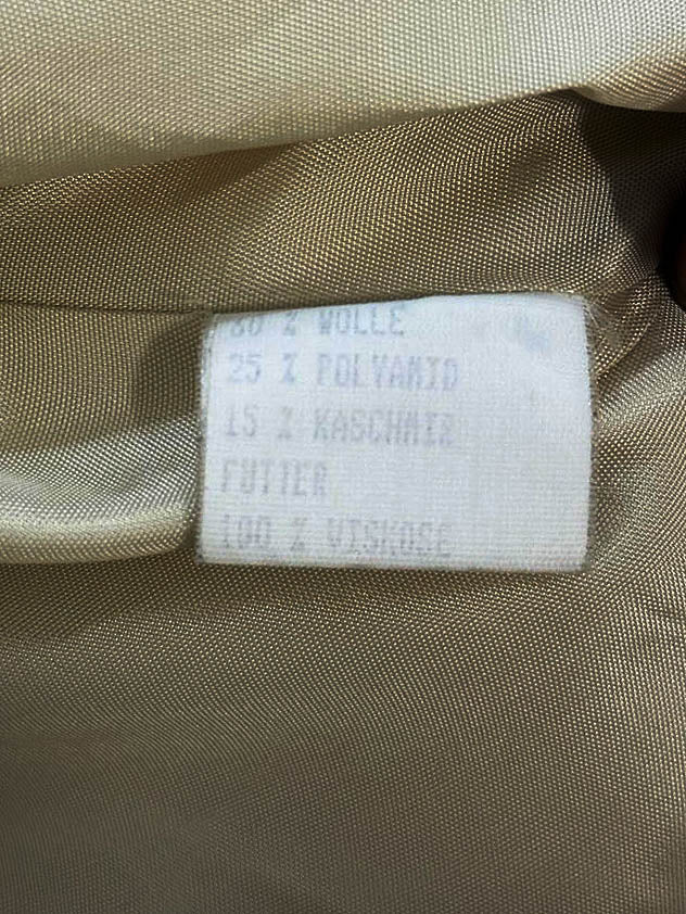 vintage upper east wool - cashmere double breasted belted trench coat | the perfect company - good market thrift store