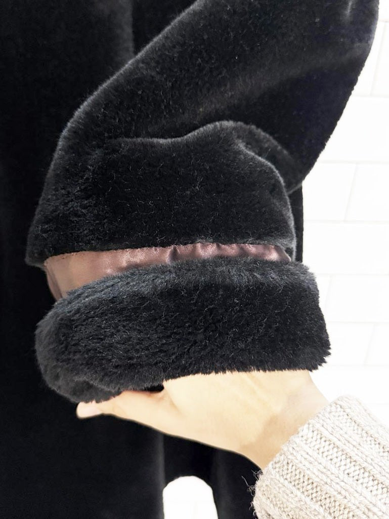 vintage utex faux fur plush teddy coat | made in USA - good market thrift store
