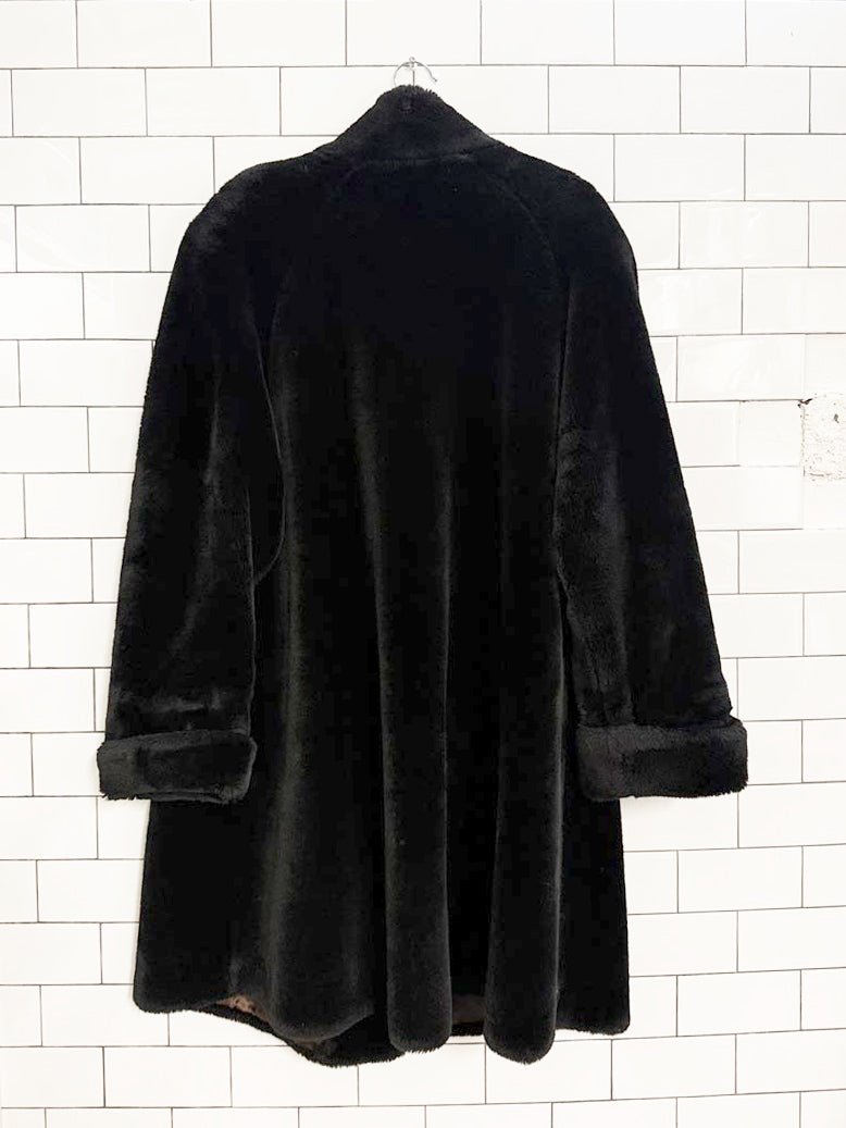 vintage utex faux fur plush teddy coat | made in USA - good market thrift store