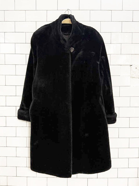 vintage utex faux fur plush teddy coat | made in USA - good market thrift store