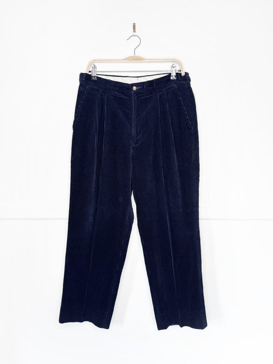 vintage valentino chunky cord pleated cinch waist trouser | made in Italy - good market thrift store
